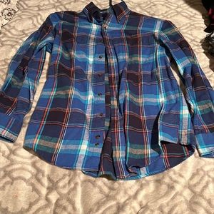 Saddlebred size medium blue flannel shirt